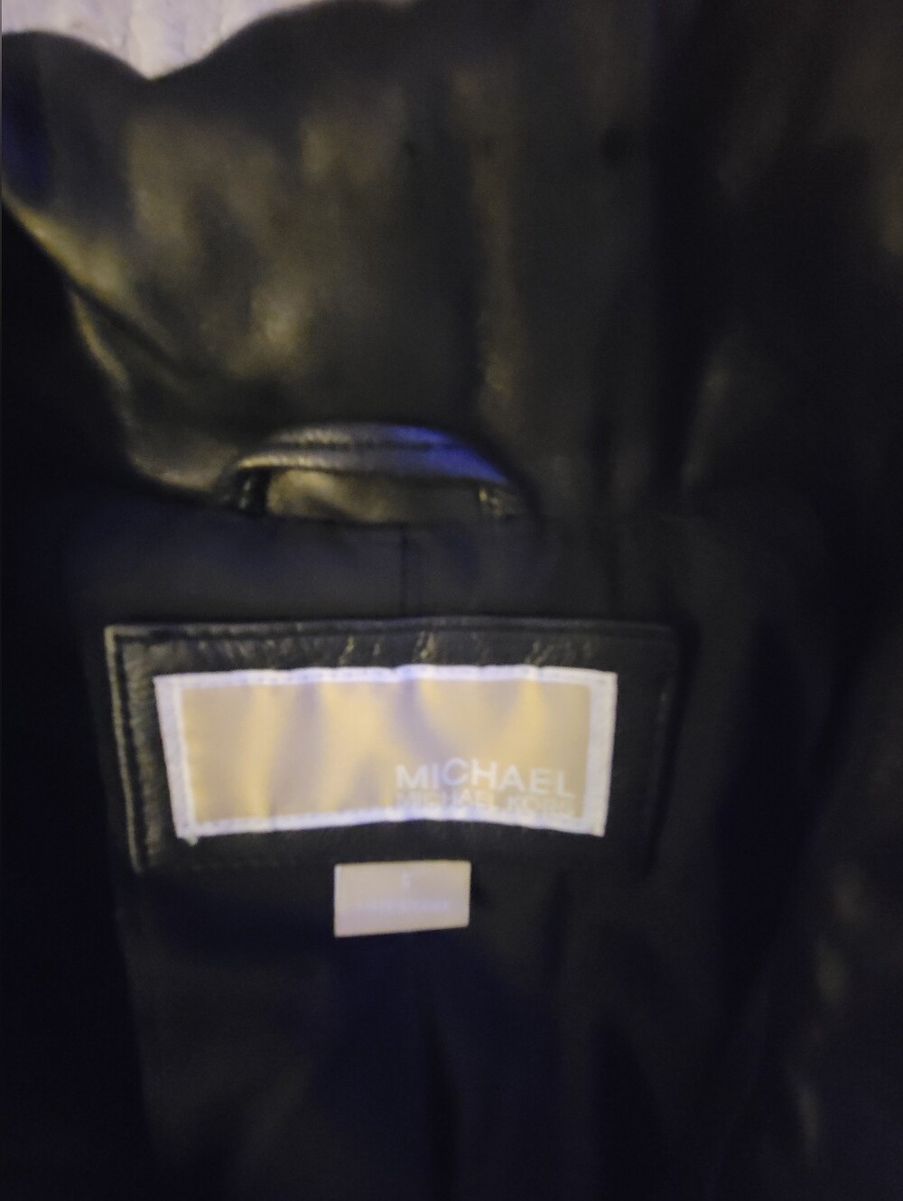 Michael Kors Black Quilted Leather Moto Jacket, Women's S - Picture 4 of 4